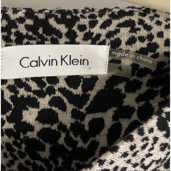 Calvin Klein animal print dress, size 4 - Picture 4 of 8